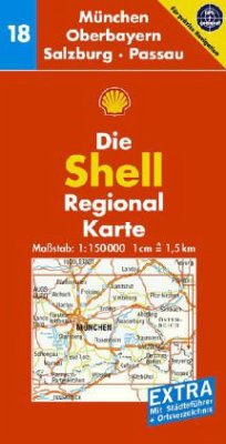Cover Die Shell Regionalkarte München, Oberbayern, Salzburg, Passau