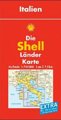 Die Shell Länderkarte Italien. Italy. Italie; Italia