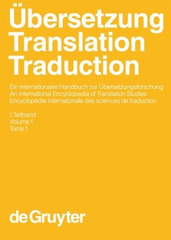 Übersetzung - Translation - Traduction. 1. Teilband - Frank, Armin Paul et al. (Hrsg.)