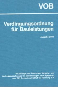 Cover VOB Verdingungsordnung für Bauleistungen, Ausgabe 2000
