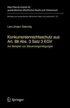 Konkurrentenrechtsschutz aus Art. 88 Abs. 3 Satz 3 EGV - Geburtig, L.-J.