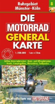 Cover Die Motorrad Generalkarte Deutschland Ruhrgebiet, Münster, Köln