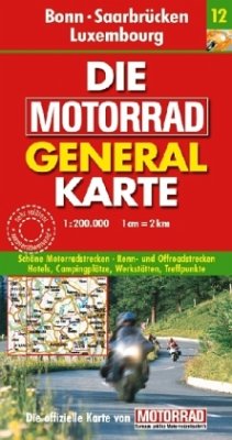 Cover Die Motorrad Generalkarte Deutschland Bonn, Saarbrücken, Luxembourg