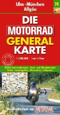 Cover Die Motorrad Generalkarte Deutschland Ulm, München, Allgäu