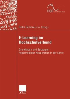 E-Learning im Hochschulverbund - Schinzel, Britta / Taeger, Jürgen / Gorny, Peter / Dreier, Thomas / Holznagel, Bernd (Hgg.)