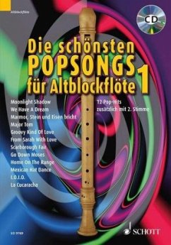 Die schönsten Popsongs für Altblockflöte, m. Audio-CD - Wenzel, Christian