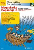 Megastarke Popsongs, Sopran-Blockflöte, m. Audio-CD