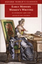 Early Modern Women's Writing - Salzman, Paul (ed.)