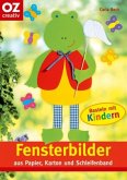 Fensterbilder aus Papier, Karton und Schleifenband