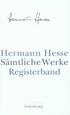 Sämtliche Werke in 20 Bänden: Registerband - Hesse, Hermann
