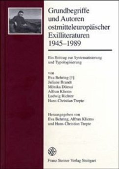 Cover Grundbegriffe und Autoren ostmitteleuropäischer Exilliteraturen 1945-1989