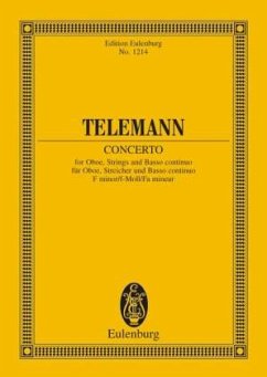 Cover Oboenkonzert f-Moll, Oboe, Streicher und Basso continuo, Partitur