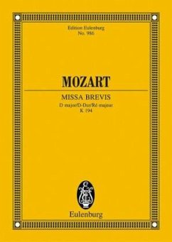 Missa brevis D-Dur KV 194, Partitur - Missa brevis D-Dur