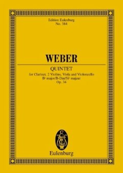 Klarinettenquintett B-Dur, op.34 JV 182 WeV P.11, Partitur - Quintett B-Dur