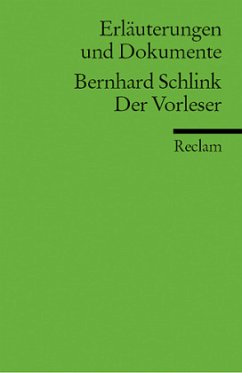 Bernhard Schlink 'Der Vorleser' - Schlink, Bernhard / Heigenmoser, Manfred