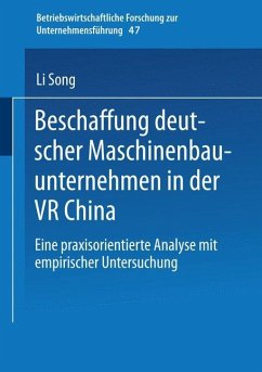 Beschaffung deutscher Maschinenbauunternehmen in der VR China - Song, Li