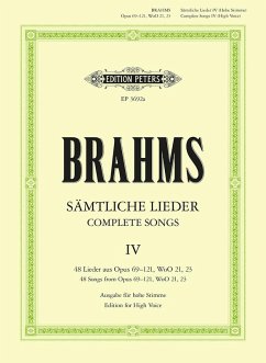 48 Lieder (4 ernste Gesänge u. a.), hoch / Lieder, Hohe Stimme Bd.4 - Brahms, Johannes