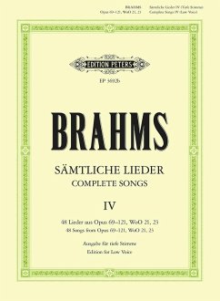 48 Lieder (4 ernste Gesänge u. a.), tief / Lieder, Tiefe Stimme Bd.4 - Brahms, Johannes