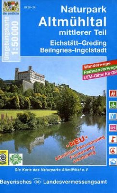 Cover Topographische Karte Bayern Naturpark Altmühltal, Mittlerer Teil