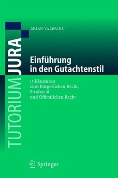 Einführung in den Gutachtenstil - Valerius, Brian