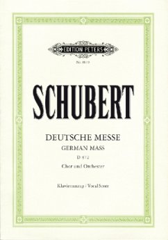 Deutsche Messe F-Dur D 872 für Chor und Orgel (Bläser), Klavierauszug - Schubert, Franz