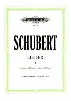 92 Lieder (Schöne Müllerin op.25 D 795, Winterreise op.89 D 911, Schwanengesang op.23,3 D 957, u. a.), m / Lieder (Friedlaender), mittlere Stimme Bd.1 - Schubert, Franz
