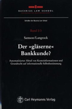 Der 'gläserne' Bankkunde - Samson, Erich; Langrock, Marc