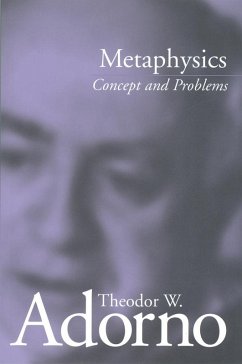 Metaphysics - Adorno, Theodor W.