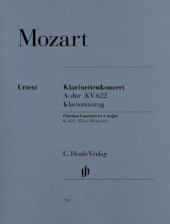 Klarinettenkonzert A-Dur KV 622, Klavierauszug - Wolfgang Amadeus Mozart - Klarinettenkonzert A-dur KV 622