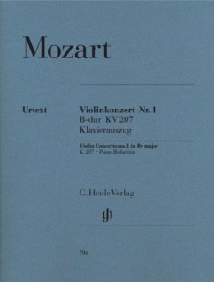 Violinkonzert Nr.1 B-Dur KV 207, Klavierauszug - Wolfgang Amadeus Mozart - Violinkonzert Nr. 1 B-dur KV 207