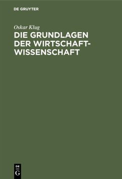 Cover Die Grundlagen der Wirtschaftwissenschaft