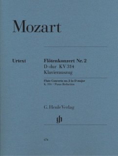 Flötenkonzert D-Dur KV 314, Klavierauszug - Wolfgang Amadeus Mozart - Flötenkonzert Nr. 2 D-dur KV 314