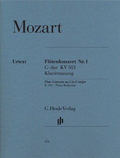 Flötenkonzert G-Dur KV 313, Klavierauszug - Wolfgang Amadeus Mozart - Flötenkonzert Nr. 1 G-dur KV 313