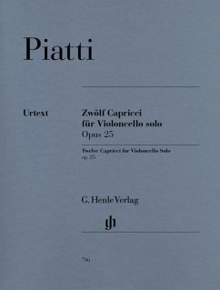 Piatti, Alfredo - 12 Capricci op. 25 für Violoncello solo - Alfredo Piatti - 12 Capricci op. 25 für Violoncello solo
