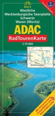 Cover ADAC RadTourenKarte Westliche Mecklenburgische Seenplatte, Schwerin, Waren (Müritz)