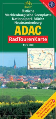 ADAC RadTourenKarte Östliche Mecklenburgische Seenplatte, Nationalpark Müritz, Neubrandenburg