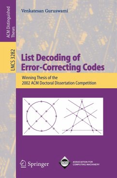 List Decoding of Error-Correcting Codes - Guruswami, Venkatesan