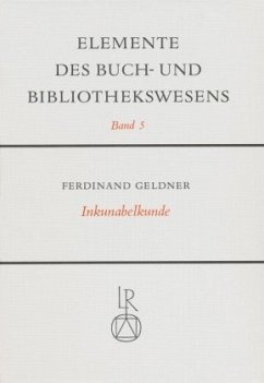 Cover Inkunabelkunde / Elemente des Buch- und Bibliothekswesens 5