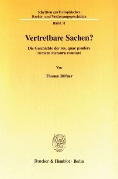 Vertretbare Sachen? - Rüfner, Thomas