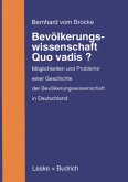 Bevölkerungswissenschaft ¿ Quo vadis?