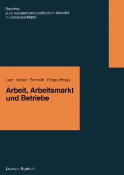 Arbeit, Arbeitsmarkt und Betriebe - Lutz, Burkart; Nickel, Hildegard M.; Schmidt, Rudi
