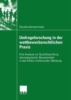 Umfrageforschung in der wettbewerbsrechtlichen Praxis - Gerstenmaier, Claudia