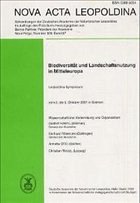 Biodiversität und Landschaftsnutzung in Mitteleuropa - Hempel, Gotthilf / Röbbelen, Gerhard / Otte, Annette / Wissel, Christian (Hgg.)
