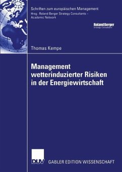 Management wetterinduzierter Risiken in der Energiewirtschaft - Kempe, Thomas