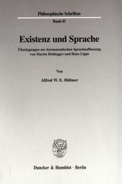 Existenz und Sprache. - Hübner, Alfred W. E.