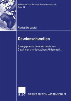 Gewinnschwellen - Holzapfel, Florian