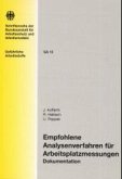 Empfohlene Analysenverfahren für Arbeitsplatzmessungen - Dokumentation, m. CD-ROM