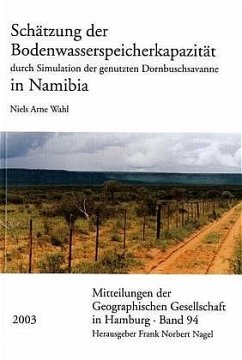 Cover Schätzung der Bodenwasserspeicherkapazität durch Simulation der genutzten Dornbuschsavanne in Namibias