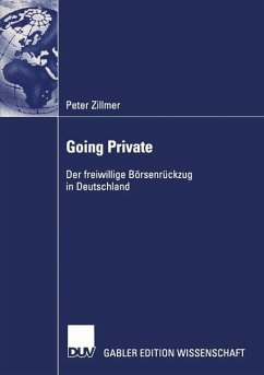 Going Private - Zillmer, Peter