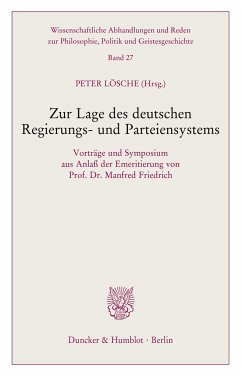 Zur Lage des deutschen Regierungs- und Parteiensystems. - Lösche, Peter (Hrsg.)